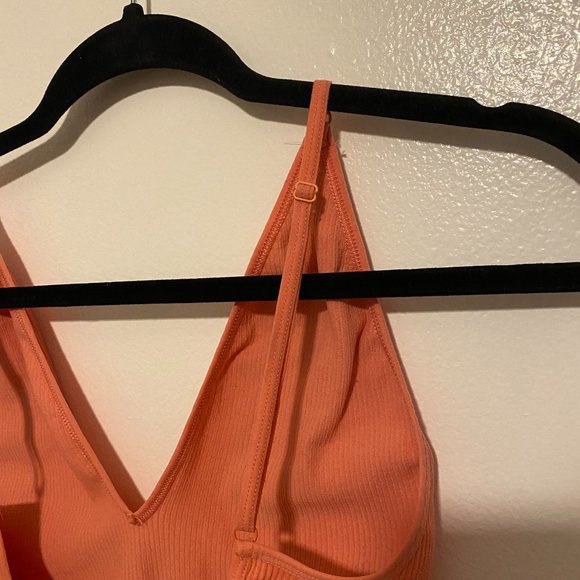 Ribbed Plunge Spaghetti Strap Bodysuit - Picture 4 of 5